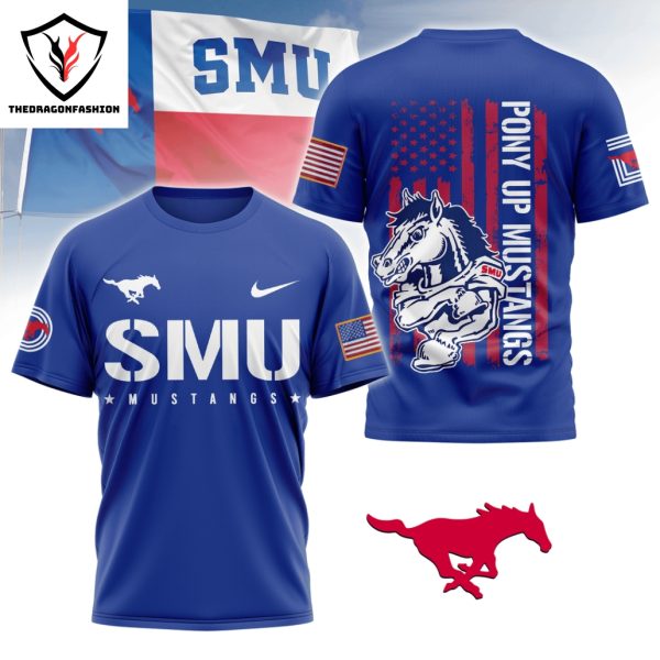 SMU Mustangs Pony Up Mustangs 3D T-Shirt