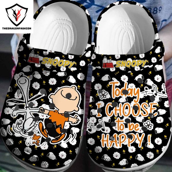 Snoopy Today I Choose To Be Happy Crocs