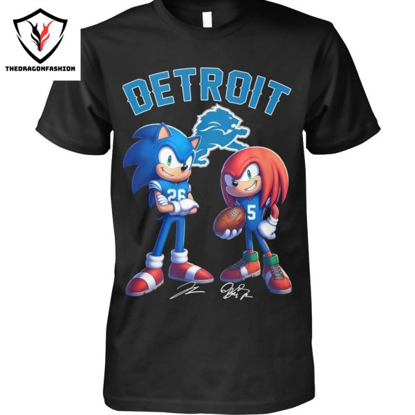 Sonic The Hedgehog x Detroit Lions Signature Unisex T-Shirt