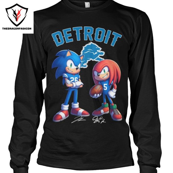 Sonic The Hedgehog x Detroit Lions Signature Unisex T-Shirt