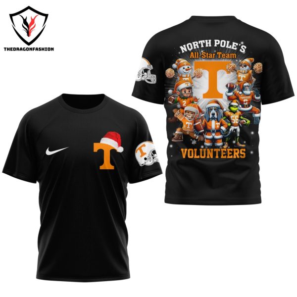 Tennessee Volunteers North Pole All-Star Team 3D T-Shirt