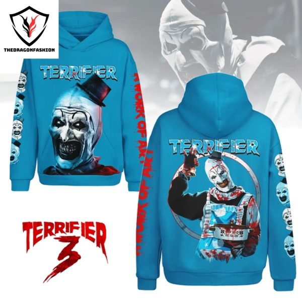 Terrifier 3 A Work Of Art Hoodie – Blue