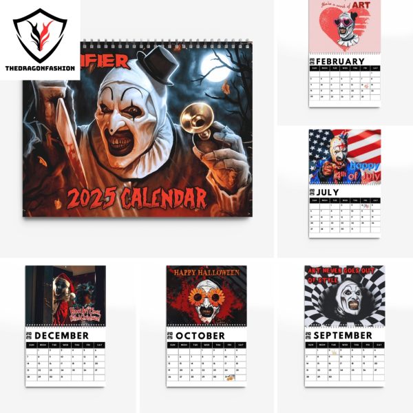 Terrifier Happy New Year 2025 Calendar