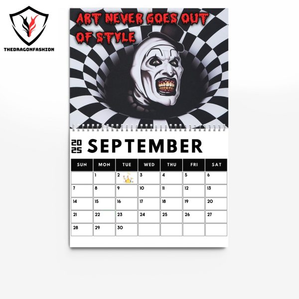 Terrifier Happy New Year 2025 Calendar