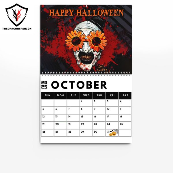 Terrifier Happy New Year 2025 Calendar