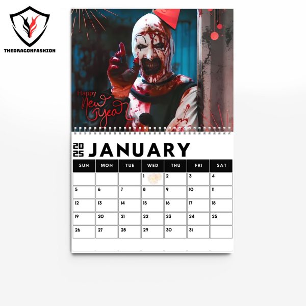 Terrifier Happy New Year 2025 Calendar