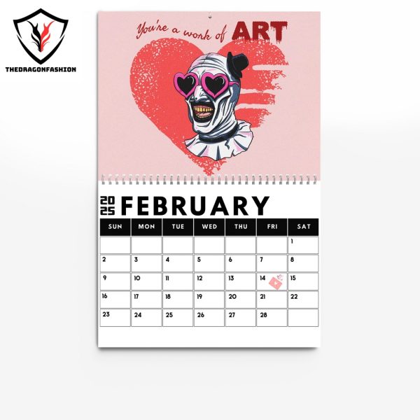 Terrifier Happy New Year 2025 Calendar