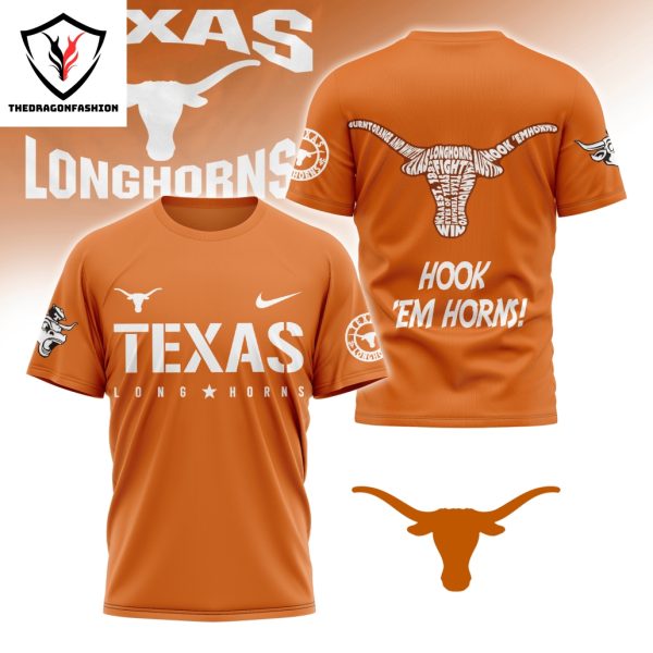 Texas Longhorns Hook Em Horns 3D T-Shirt