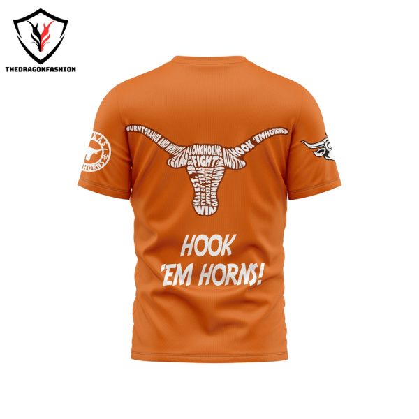 Texas Longhorns Hook Em Horns 3D T-Shirt