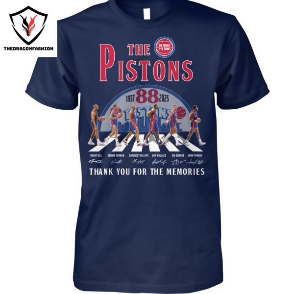 The Detroit Pistons 1937-2025 Signature Thank You For The Memories Unisex T-Shirt