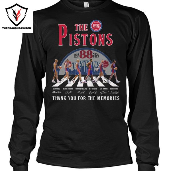 The Detroit Pistons 1937-2025 Signature Thank You For The Memories Unisex T-Shirt