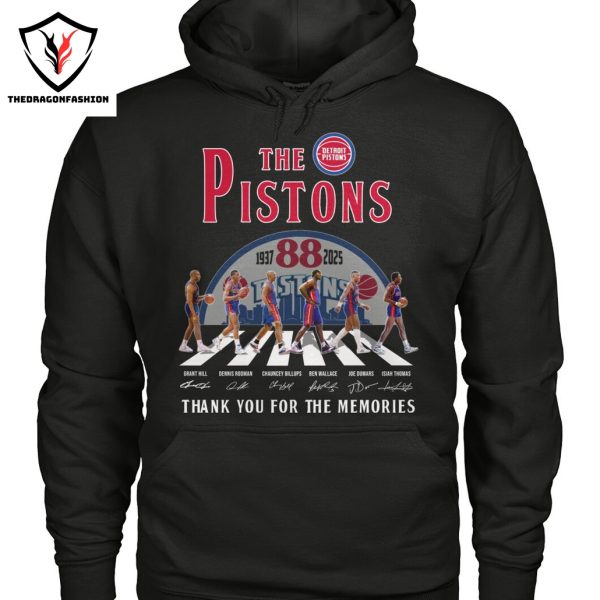 The Detroit Pistons 1937-2025 Signature Thank You For The Memories Unisex T-Shirt