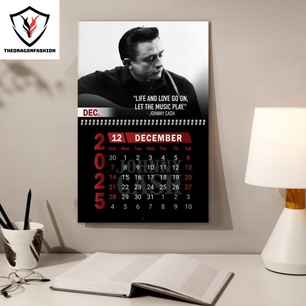 The Legend Of Johnny Cash 2025 Calendar