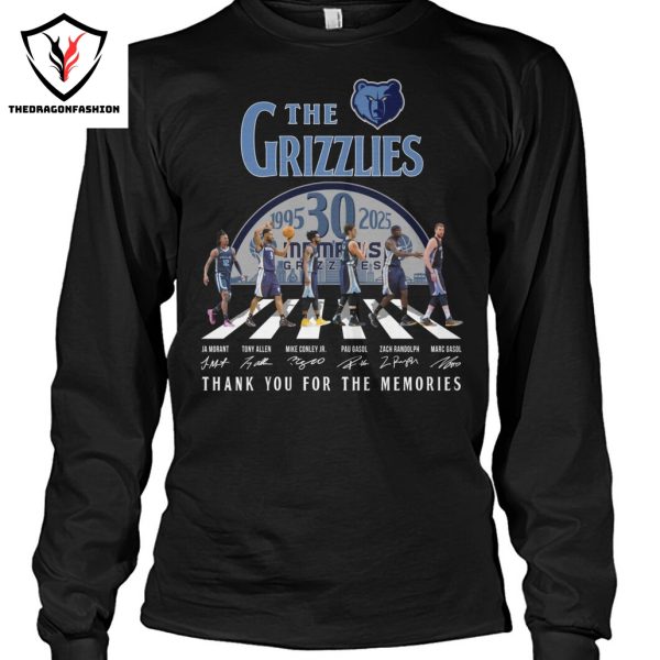 The Memphis Grizzlies 1995-2025 Signature Thank You For The Memories Unisex T-Shirt