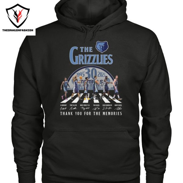 The Memphis Grizzlies 1995-2025 Signature Thank You For The Memories Unisex T-Shirt