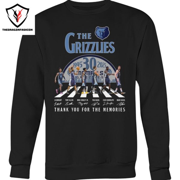 The Memphis Grizzlies 1995-2025 Signature Thank You For The Memories Unisex T-Shirt