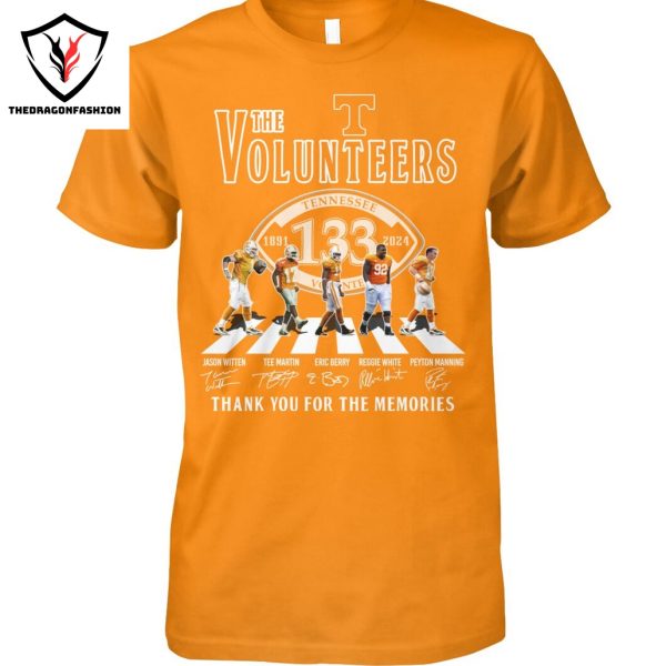 The Tennessee Volunteers 1891-2024 Signature Thank You For The Memories Unisex T-Shirt