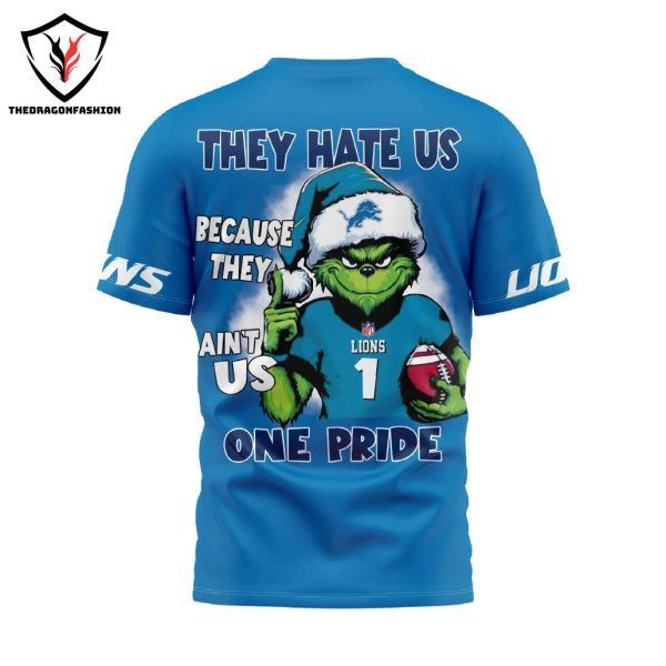 They Hate Us Because They Aint Us One Pride Detroit Lions 3D T-Shirt