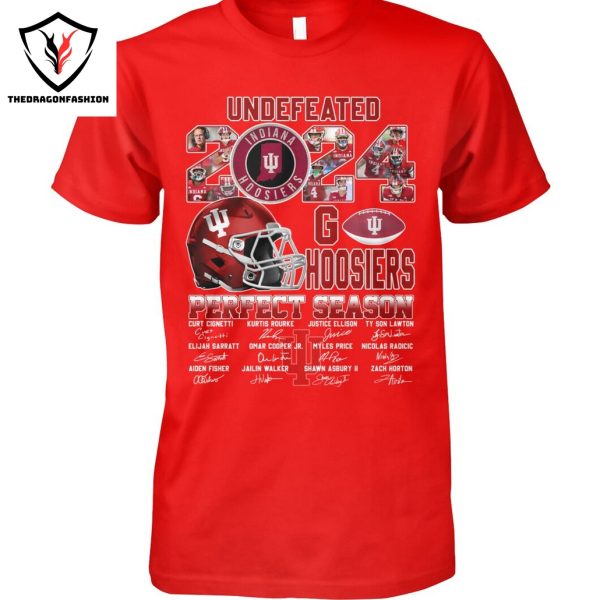 Undefeated 2024 Indiana Hoosiers Perfect Season Signature Unisex T-Shirt