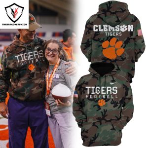 Olive Clemson Tigers 2024 Military Appreciation Hoodie