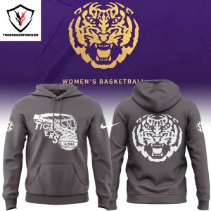 LSU Tigers Women Basketball Logo Hoodie – Grey