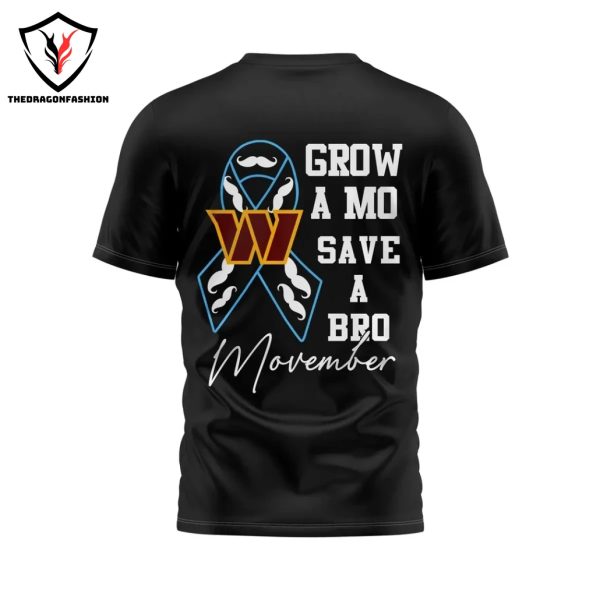 Washington Commanders Grow A Mo Save A Bro 3D T-Shirt