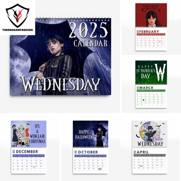 Wednesday Happy New Year 2025 Calendar