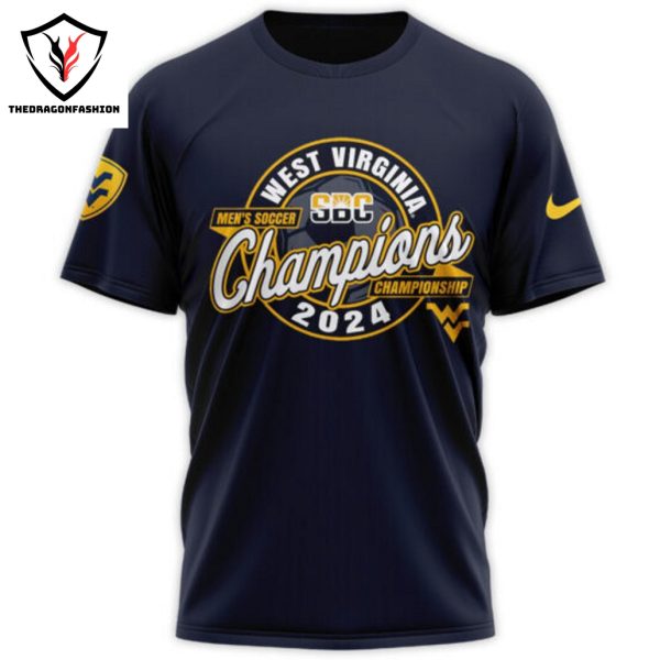 West Virginia Mens Soccer Sun Belt Champions 2024 3D T-Shirt