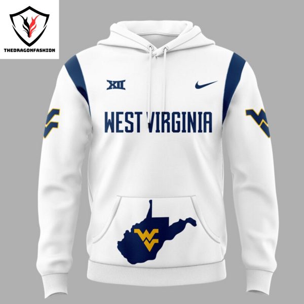 West Virginia Mountaineers Football Logo Design Hoodie – White