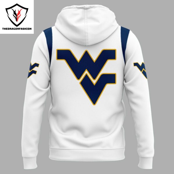 West Virginia Mountaineers Football Logo Design Hoodie – White