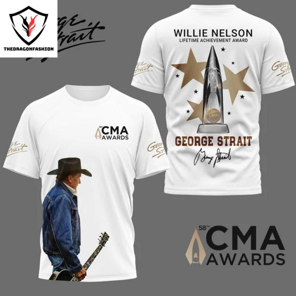 Willie Nelson Lifetime Achievement Award George Strait 3D T-Shirt