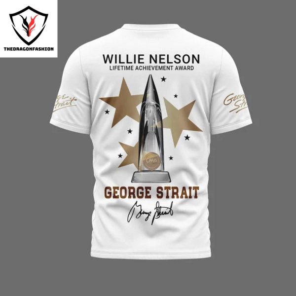 Willie Nelson Lifetime Achievement Award George Strait 3D T-Shirt