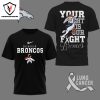 Georgia Bulldogs – Your Fight Is Our Fight Tackle Cancer 3D T-Shirt – White