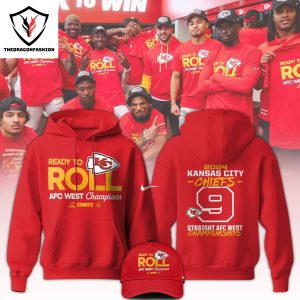 Kansas City Chiefs 2024 AFC West Division Champions 9 Straight Afc West Championships Hoodie