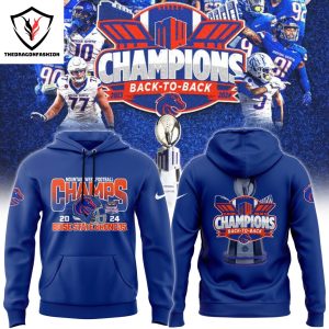 Back To Back 2024 Mountain West Conference Champions Boise State Broncos Design Hoodie