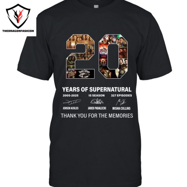 20 Years Of Supernatural 2005-2025 Signature Thank You For The Memories Unisex T-Shirt