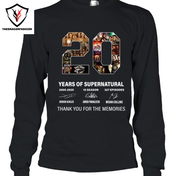 20 Years Of Supernatural 2005-2025 Signature Thank You For The Memories Unisex T-Shirt