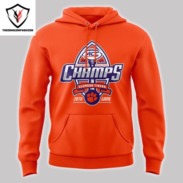 2024 ACC Football Conference Champions Clemson Tigers Football Hoodie