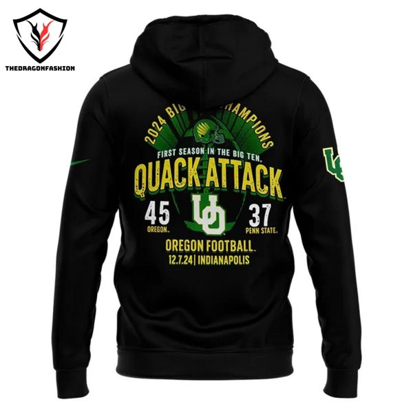 2024 Big Ten Football Conference Champions Oregon Ducks – First Season In The Big Ten Quack Attrack Hoodie