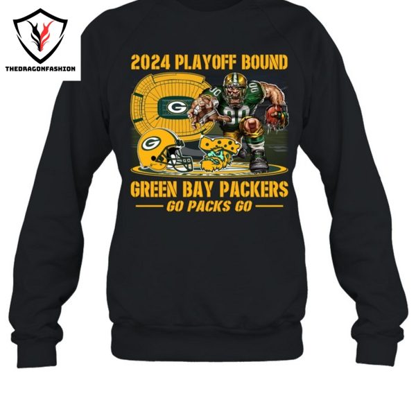 2024 Playoff Bound Green Bay Packers Go Packs Go Unisex T-Shirt