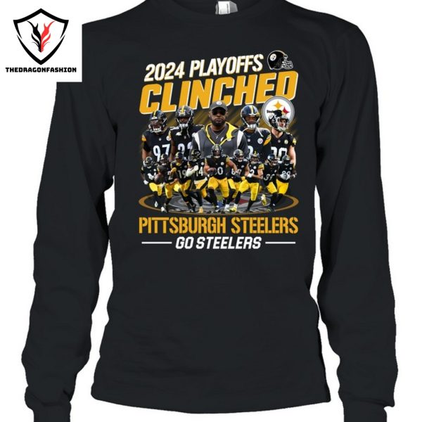 2024 Playoffs Clinched Pittsburgh Steelers Go Steelers Unisex T-Shirt