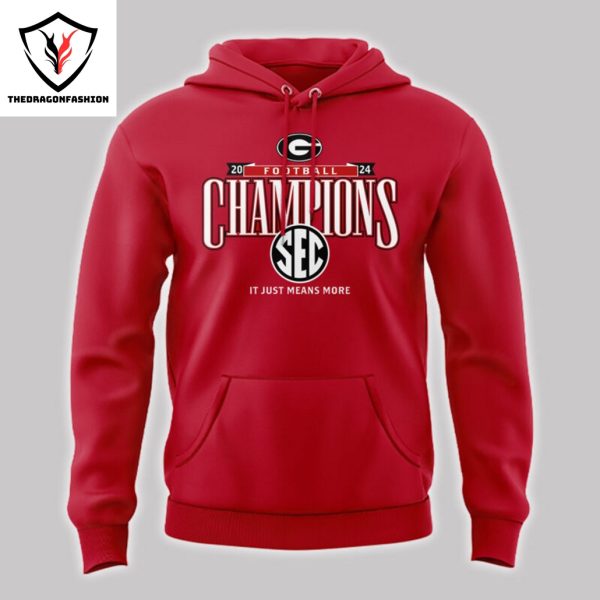 2024 SEC Football Conference Champions Georgia Bulldogs Hoodie – Red