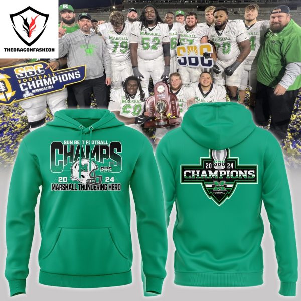 2024 Sun Belt Football Conference Champions Marshall Thundering Herd Hoodie