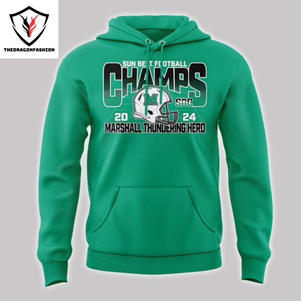 2024 Sun Belt Football Conference Champions Marshall Thundering Herd Hoodie