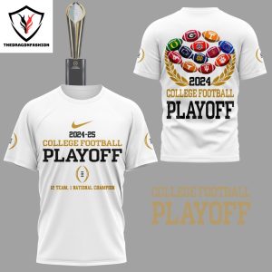 2024 College Football Playoff 12 Team 3D T-Shirt