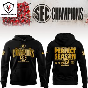 Georgia Bulldogs 2024 SEC Football Conference Champions Undefeated Hoodie