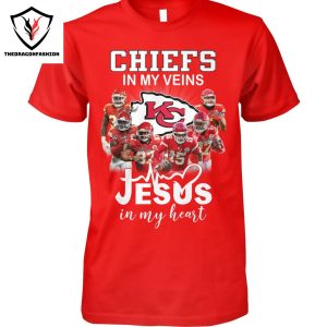 Kansas City Chiefs In My Veins Jesus In My Heart Unisex T-Shirt