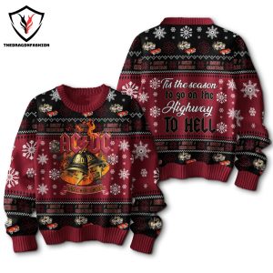 AC DC Tis The Season To Go On The Highway To Hell Sweater