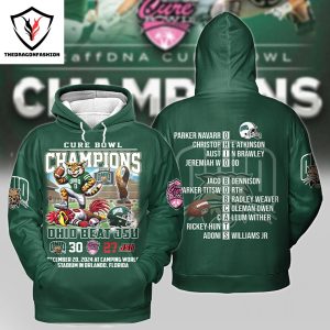 Cure Bowl Champions Ohio Bobcats Beat JSU Hoodie