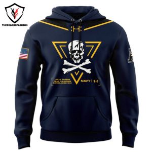 Jolly Rogers Navy Midshipmen Football Design Hoodie